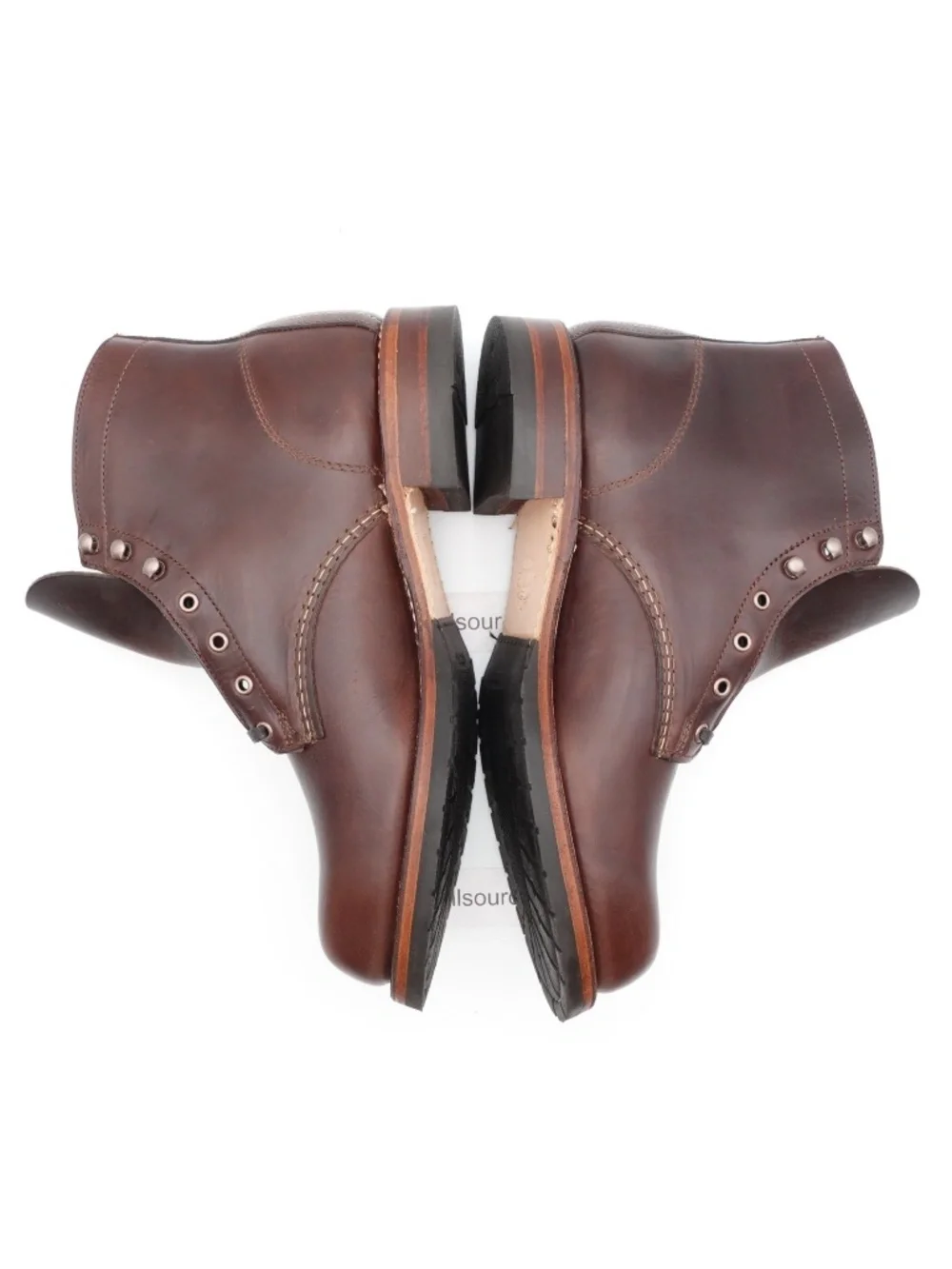 Wolverine Men's 1000 Mile Plain Toe Leather Boots Vibram Outsole W990072 Brown